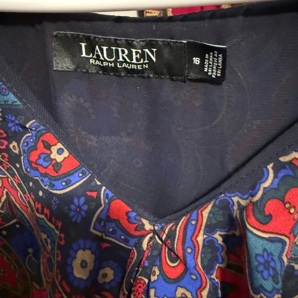 Lauren Ralph Lauren Multicolor Paisley Georgette Dress - Picture 2 of 3
